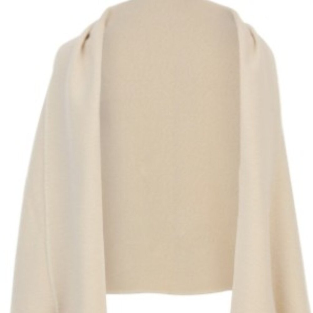 NWT Scarf Shawl -Beige with Gold specs
